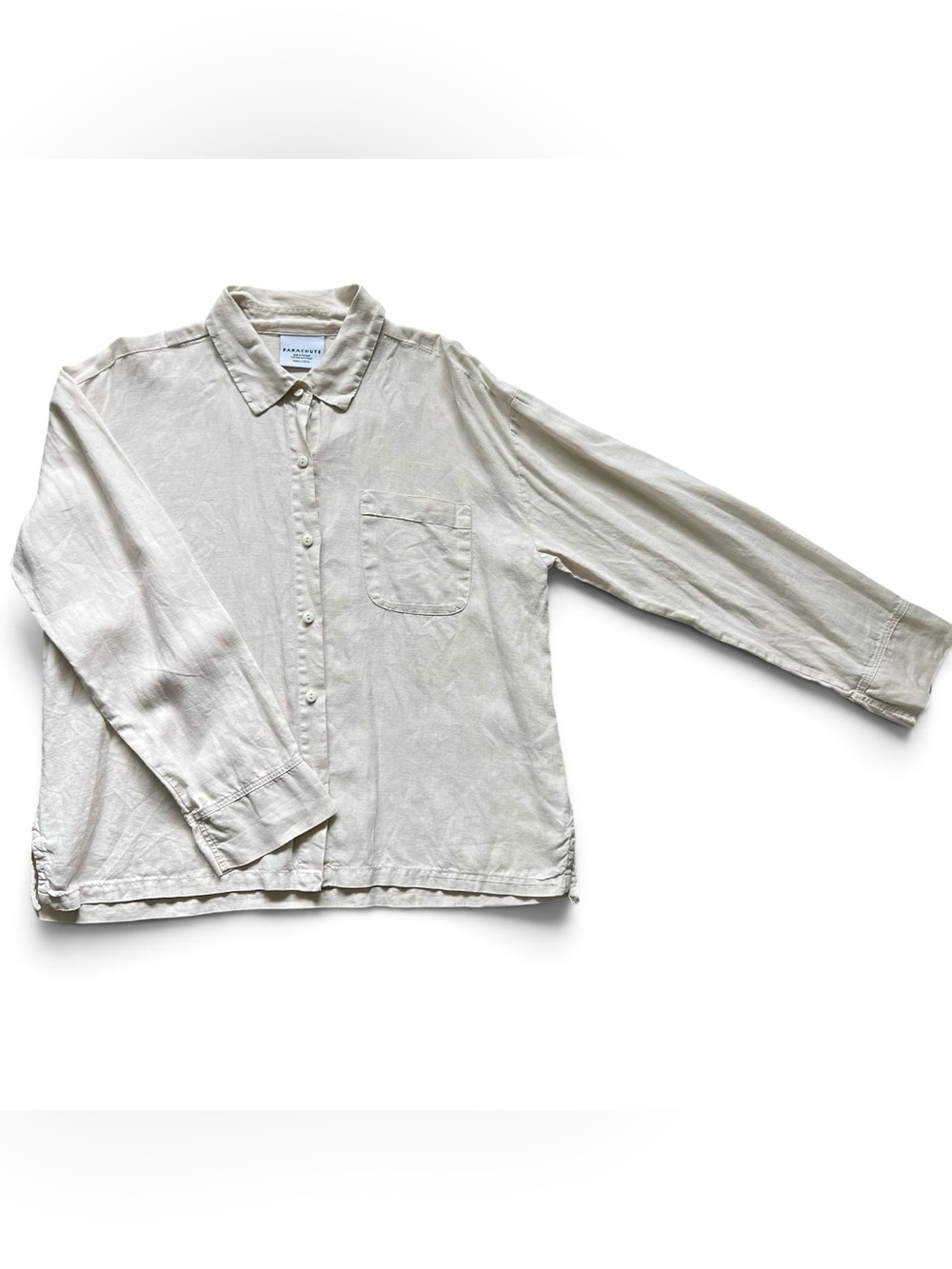Parachute European Linen Button-Up Top S Petite